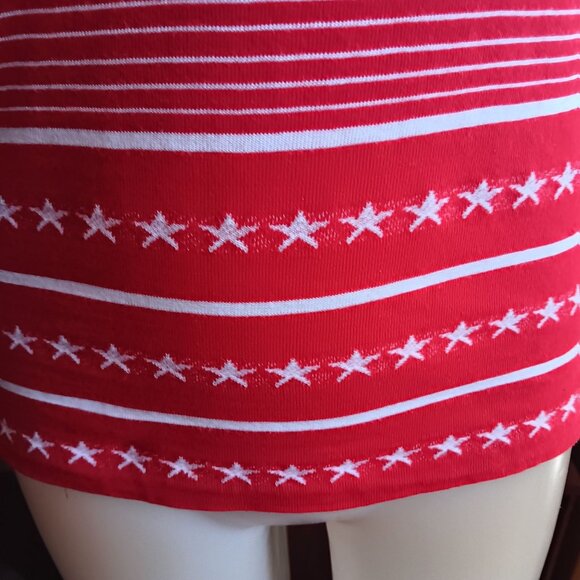 Vintage 1970s Womens Red Tank Top Small Star Print by Bobbie Brooks Shirt Hippy - Picture 4 of 8